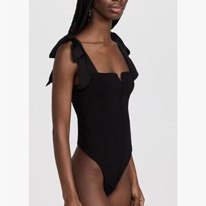 NWOT Free People Lola Bodysuit in Black